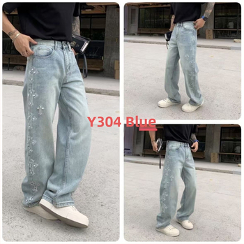 Traperice - high street stil, labavo ravne krojene, srednji pojas, otvaranje na gumbe, pamuk denim.