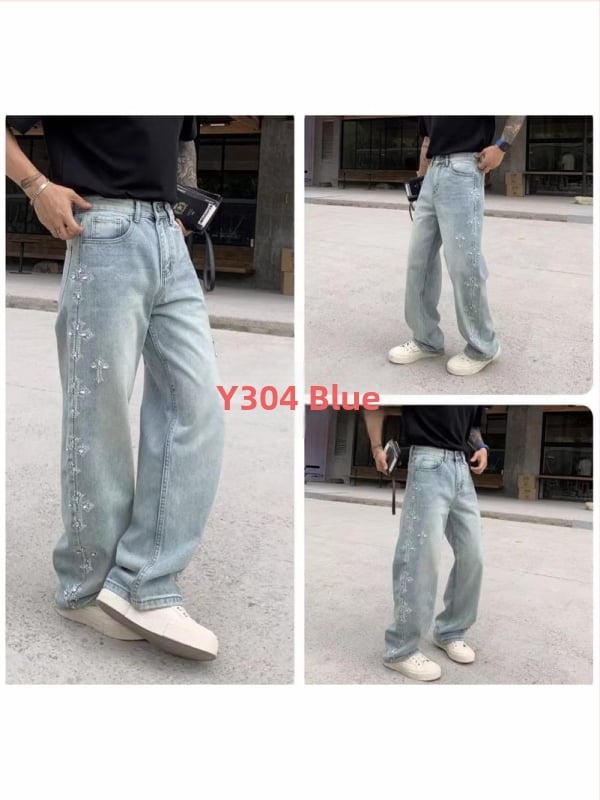 Traperice - high street stil, labavo ravne krojene, srednji pojas, otvaranje na gumbe, pamuk denim.