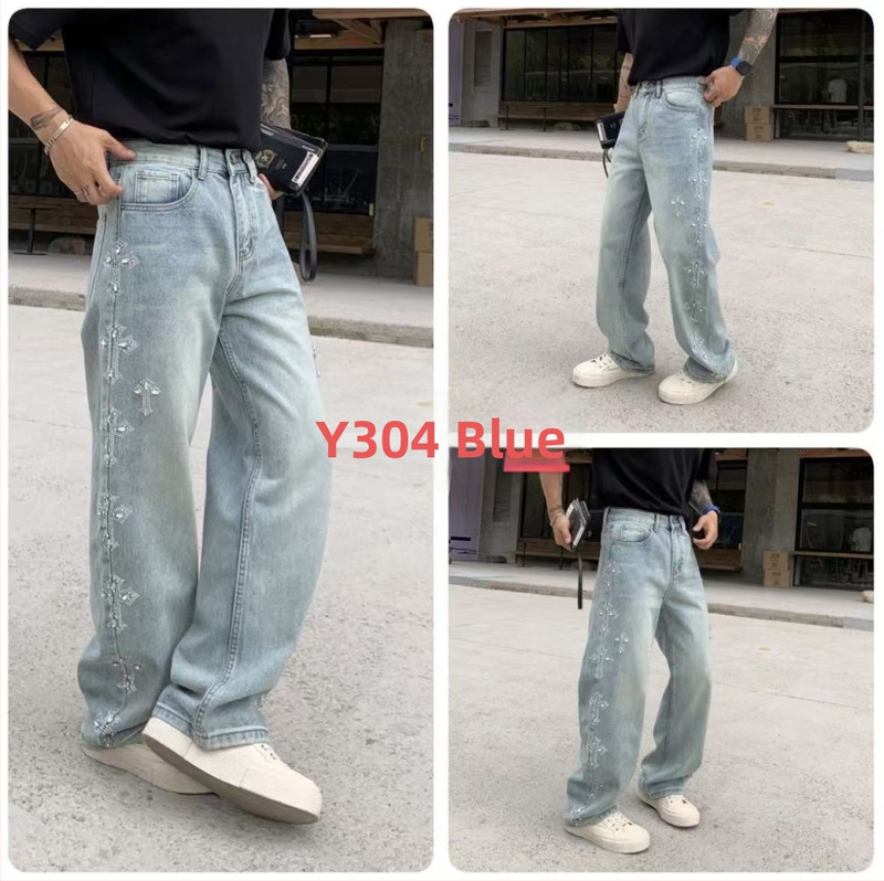Traperice - high street stil, labavo ravne krojene, srednji pojas, otvaranje na gumbe, pamuk denim.