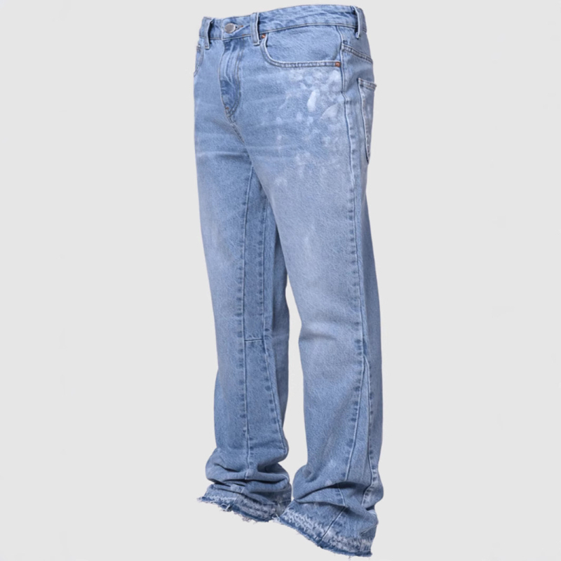 Džins traperice, ravnog kroja, srednji struk, zatvarač, vintage klasični stil
