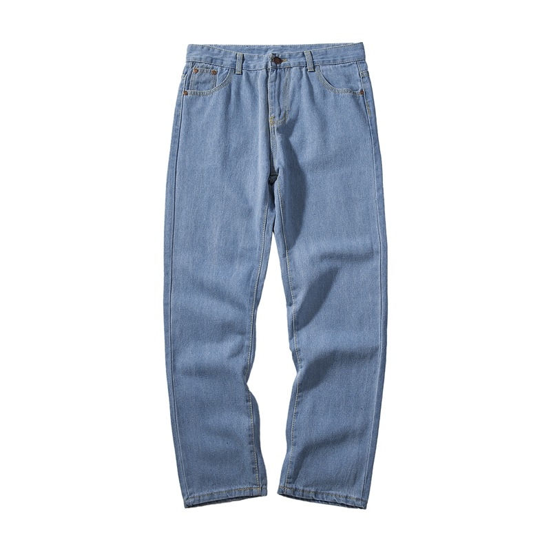 Korejskog stila uske denim traperice, srednji struk, 75% pamuk, zatvarač