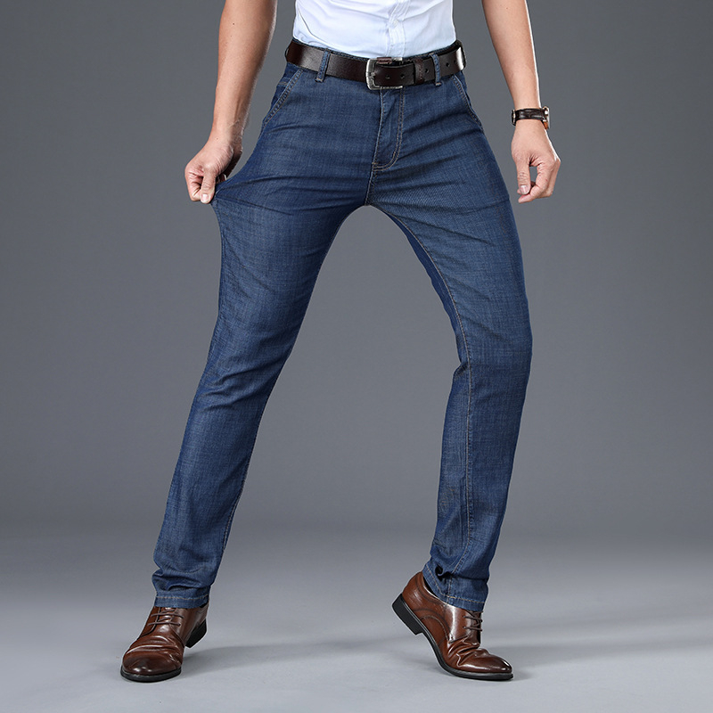 Traperice – široke, ravne krojene, visoki struk, Tencel pamuk denim, korejski poslovni ležerni stil