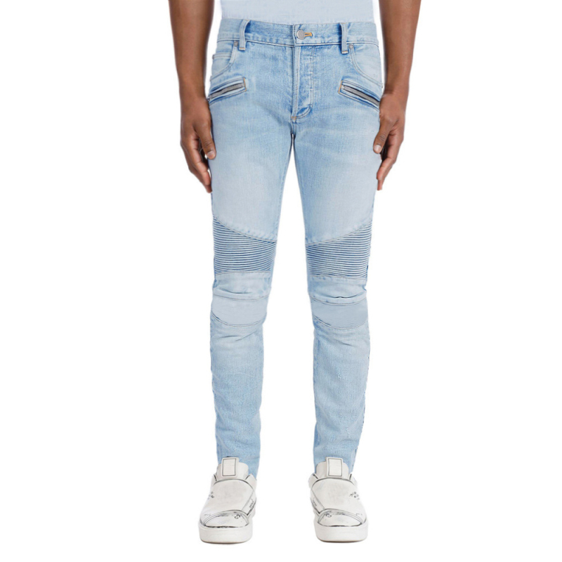 Muške Slim Fit traperice, elastični denim, 80% pamuk, srednji struk, zatvarač na zip