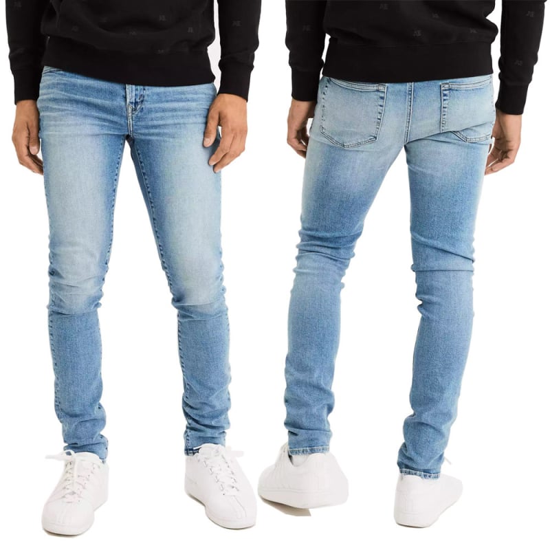 Muške traperice Slim Fit, srednji pojas, 80% pamuk, pune dužine, za četiri sezone