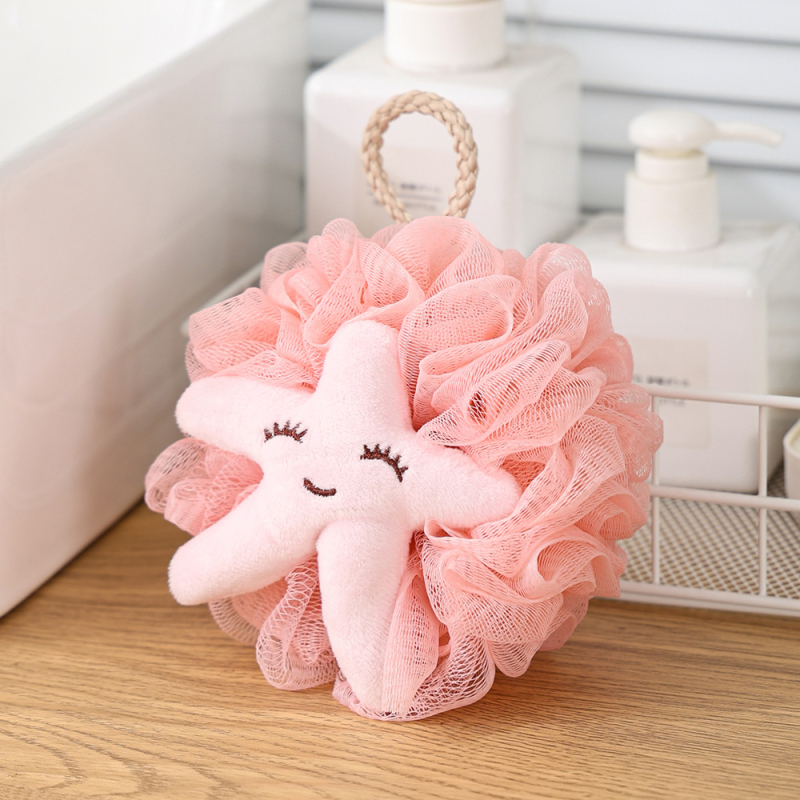 Топка за баня с плодова шарка – супер мека, универсална употреба, не се разпада, материал: PE + полиестер + PP памук