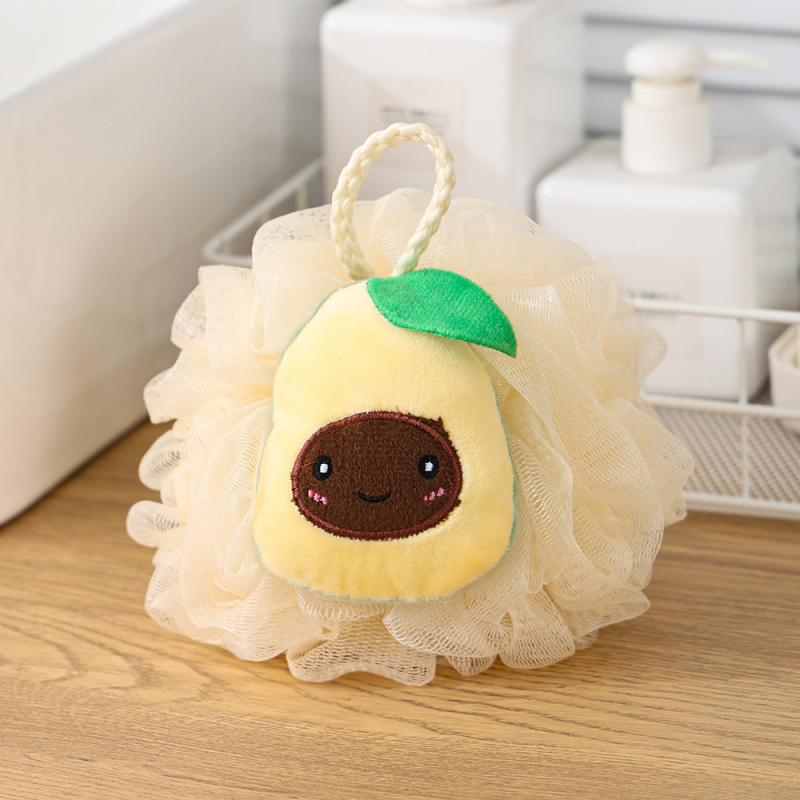 Топка за баня с плодова шарка – супер мека, универсална употреба, не се разпада, материал: PE + полиестер + PP памук