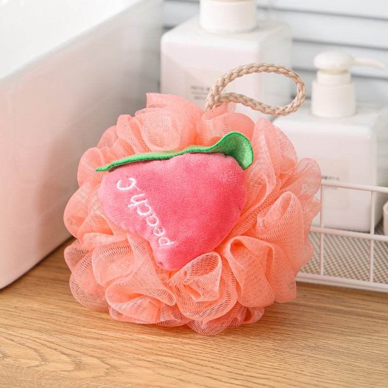 Топка за баня с плодова шарка – супер мека, универсална употреба, не се разпада, материал: PE + полиестер + PP памук