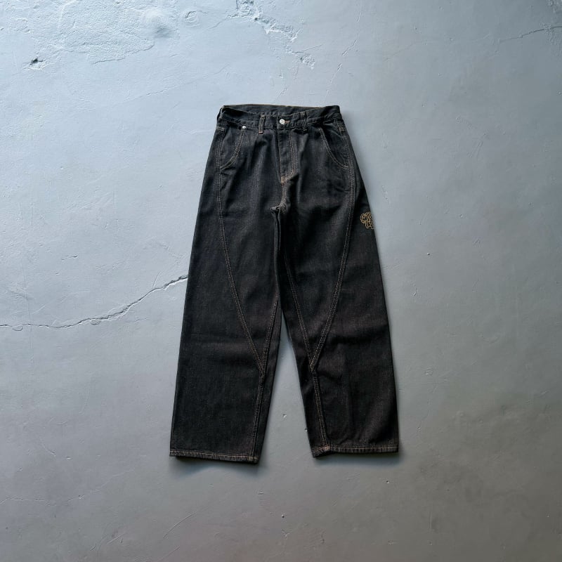 Τζινς με κέντημα, πλυμένο ντένιμ, skateboard στυλ, χαλαρή γραμμή, μεσαία μέση