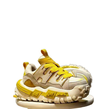 Tenisice tip dad sneakers s gornjim dijelom od platna, gumom na potplatu, vezanje, niski kroj, latex ulošak