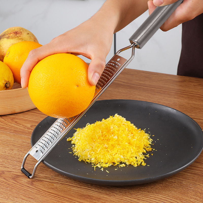 Rozsdamentes acél kézi, többfunkciós konyhai eszköz citrom reszelésére, sajt reszelésére és zöldségek hámozására