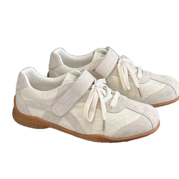 Casual tenisice za žene: gornji dio od prave kože, zaobljena prst, debela potplata 3-5 cm, vezanje šnurkama, potplata od prirodnog kaučuka