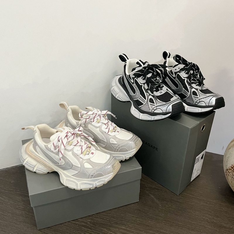 Ženske tenisice dad sneakers s vezicama, mrežasti gornji dio, đon od pjene, okrugli vrh, srednja visina pete 3-5 cm