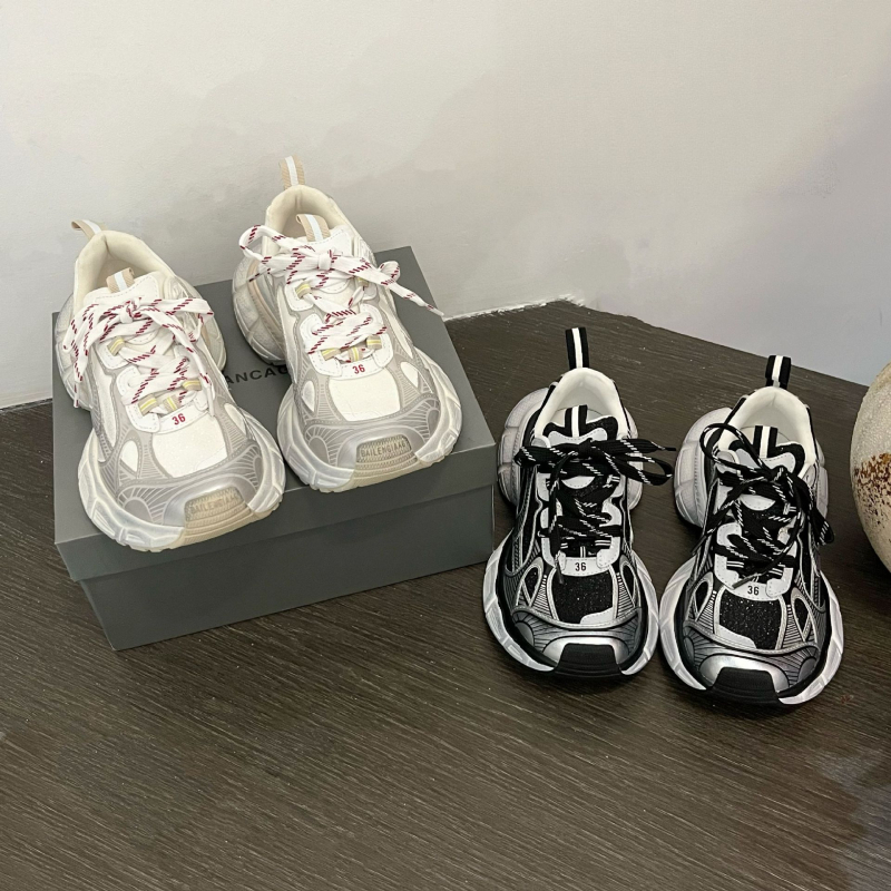 Ženske tenisice dad sneakers s vezicama, mrežasti gornji dio, đon od pjene, okrugli vrh, srednja visina pete 3-5 cm