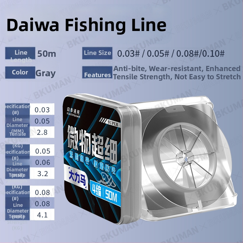 BKUMAN PE ribolovna podlinija, materijal PE, čvrstoća 11, 100 komada u kutiji