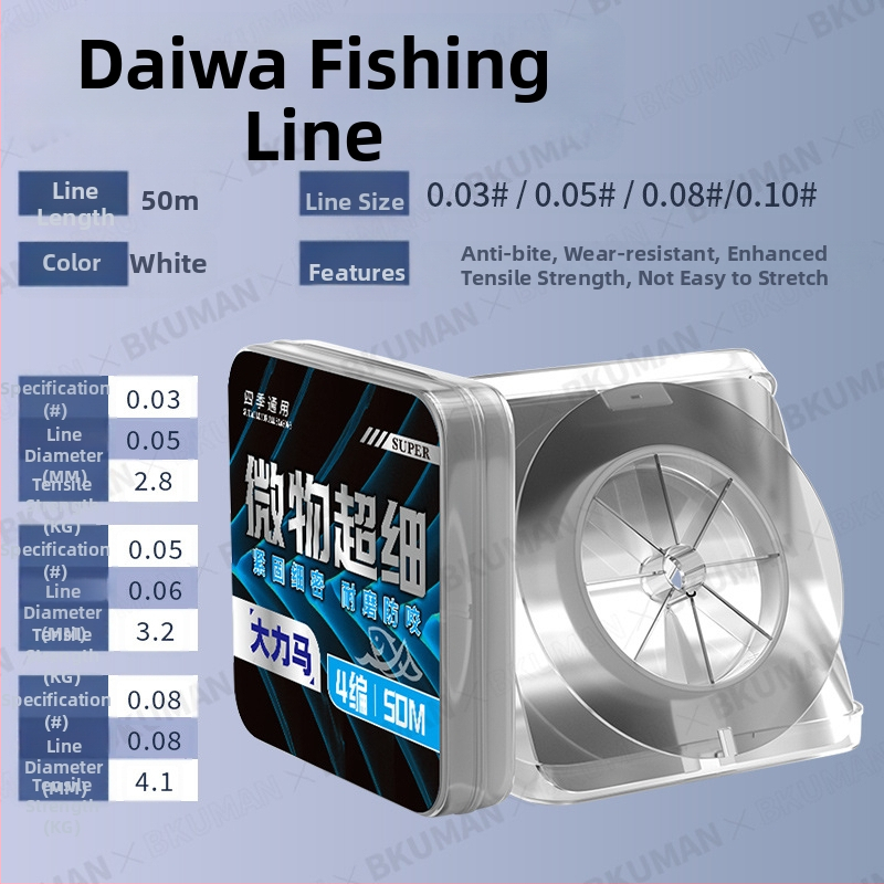 BKUMAN PE ribolovna podlinija, materijal PE, čvrstoća 11, 100 komada u kutiji