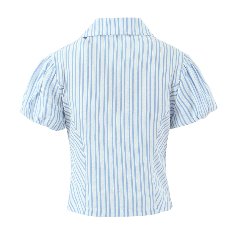 Риза, Slim-Fit, къс ръкав, Turn-Down яка, с копчета отпред, Cardigan стил, Европейски и Американски стил, полиестер-еластан