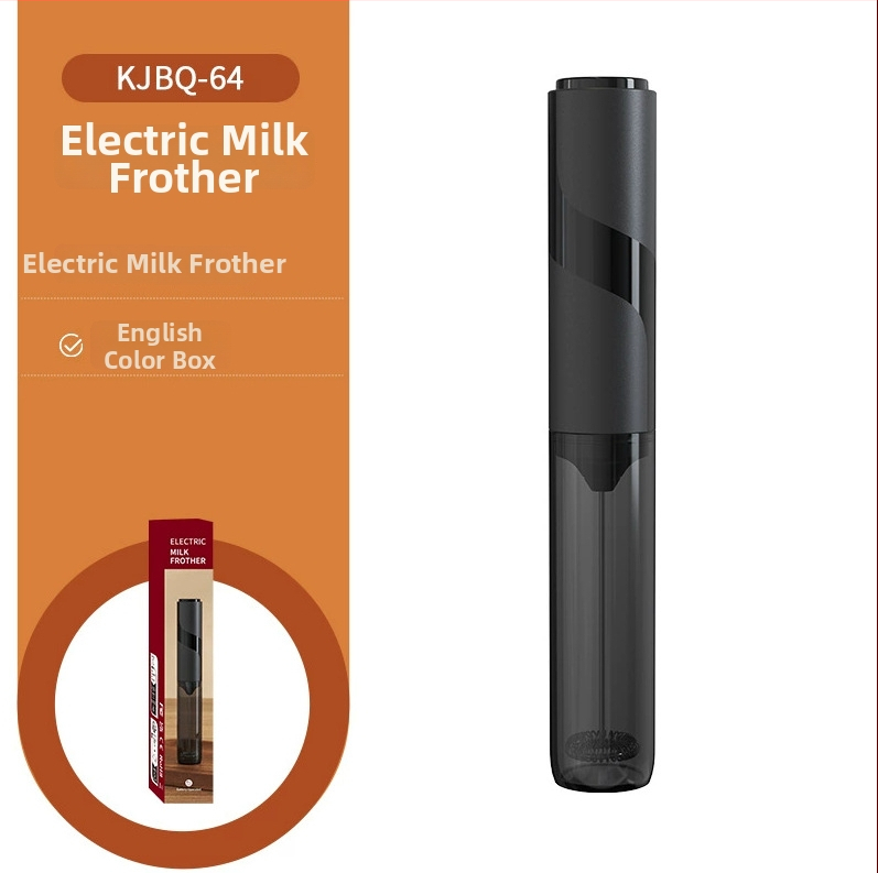 Ručni električni šlagač za mlijeko i kavu, plastično kućište, marka Qilong, mogućnost tiska logotipa, moderni minimalistički dizajn