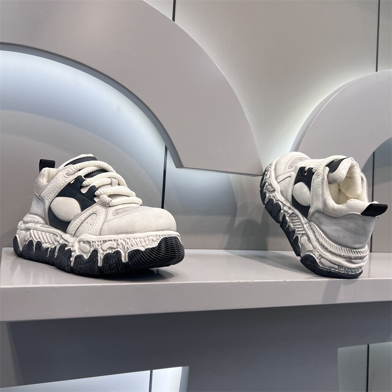 Muške tenisice u stilu dad shoes - Gornji materijal: super vlakno; Oblik prstiju: oštro; Zatvaranje: vezanje; Unutrašnjost: koža