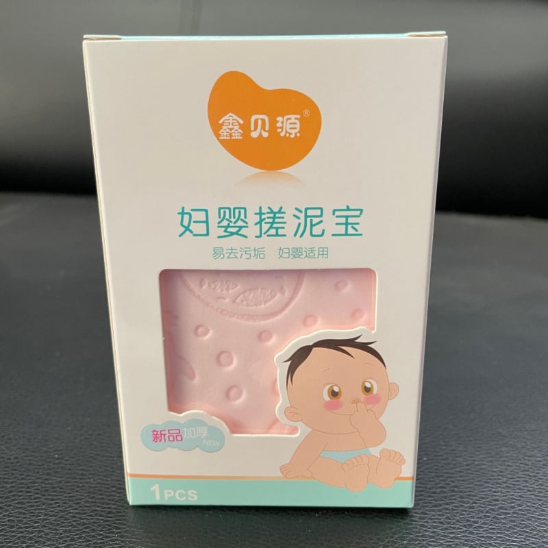 Бебешка душ-четка с гъба за деца, удължена форма; материал: спонж; подходяща за деца; кутия съдържа 210 бр