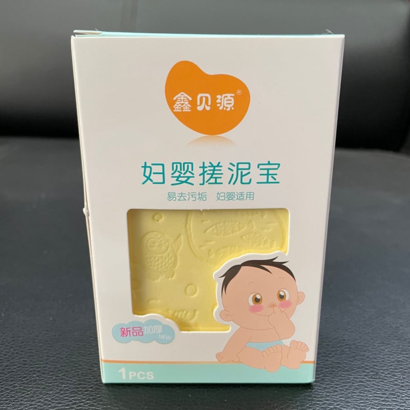 Бебешка душ-четка с гъба за деца, удължена форма; материал: спонж; подходяща за деца; кутия съдържа 210 бр