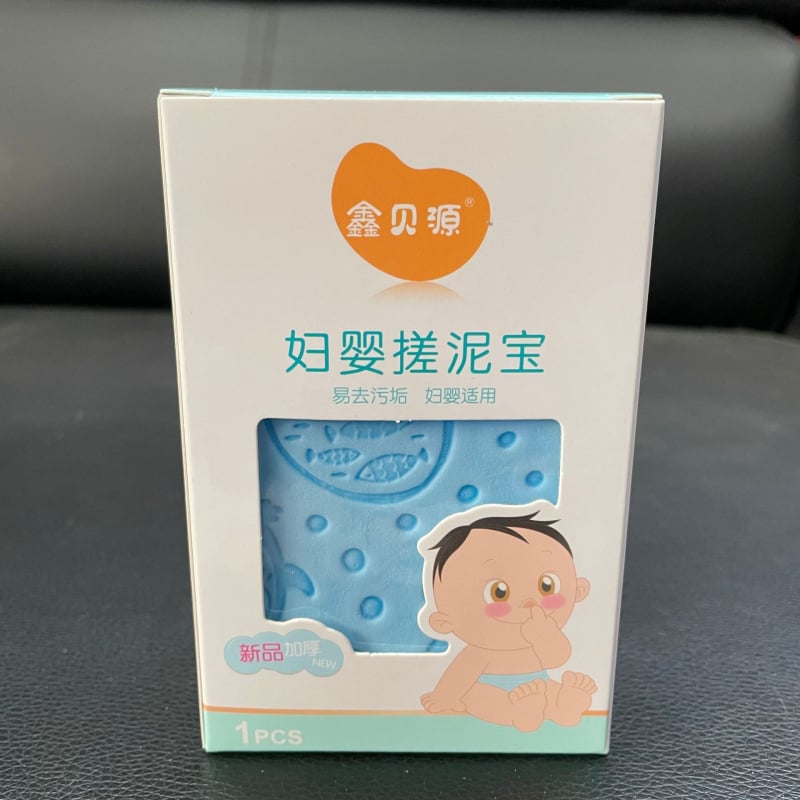 Бебешка душ-четка с гъба за деца, удължена форма; материал: спонж; подходяща за деца; кутия съдържа 210 бр