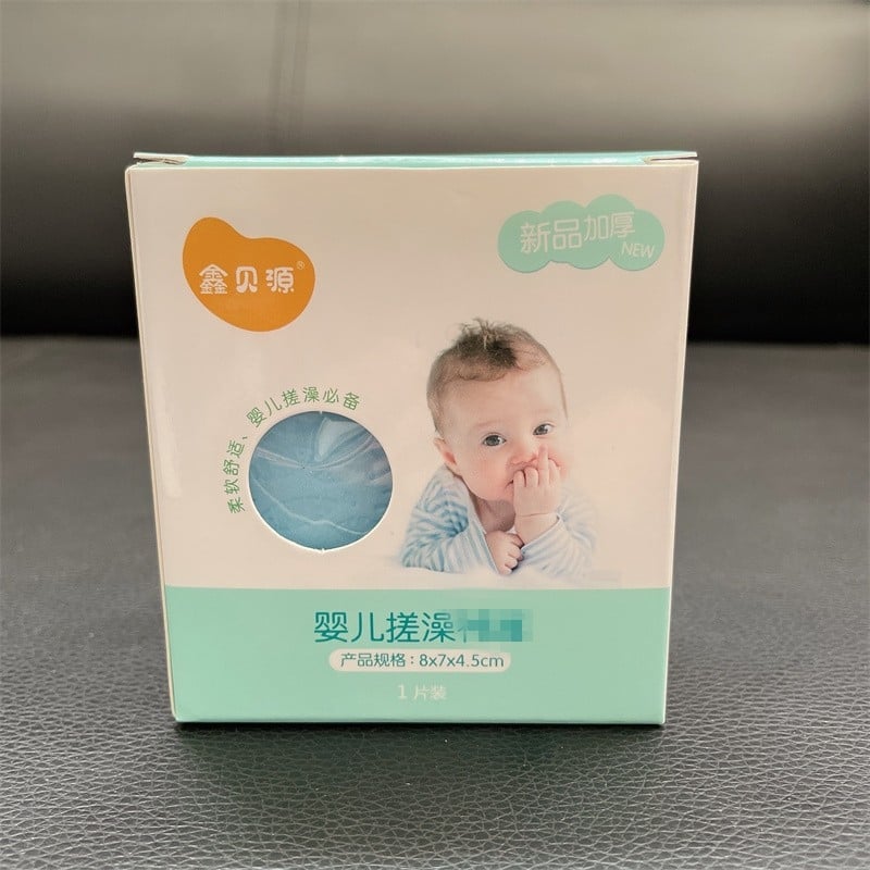 Бебешка душ-четка с гъба за деца, удължена форма; материал: спонж; подходяща за деца; кутия съдържа 210 бр