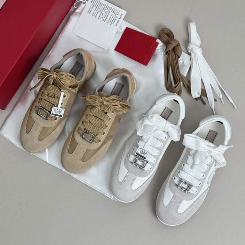 Adidași din piele pentru femei, cu șireturi, litere brodate și catarame metalice, talpă TPU