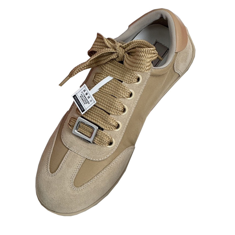 Adidași din piele pentru femei, cu șireturi, litere brodate și catarame metalice, talpă TPU