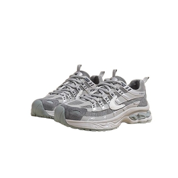 Szellőző hálós felsőrészű női cipő, magasságot növelő Dad Shoes, fűzős, 3–5 cm sarok, PU talp