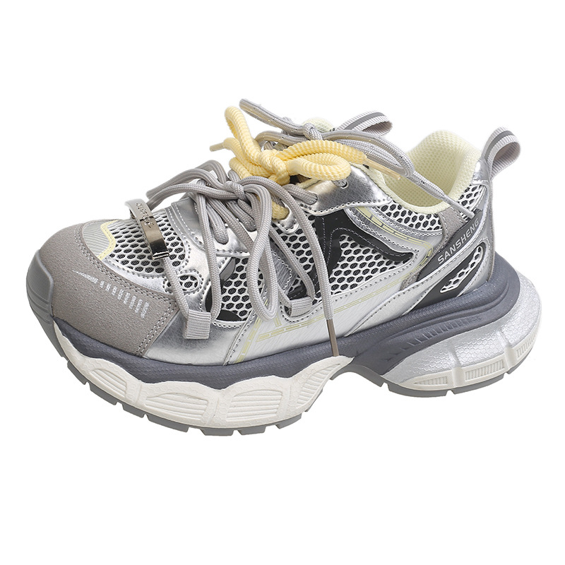 Ženske masivne tenisice, gornjište od mikrovlakana, gumeni potplat, niski potpetice (1–3 cm), vezanje šnurkama, PU ulošak, casual gradski stil