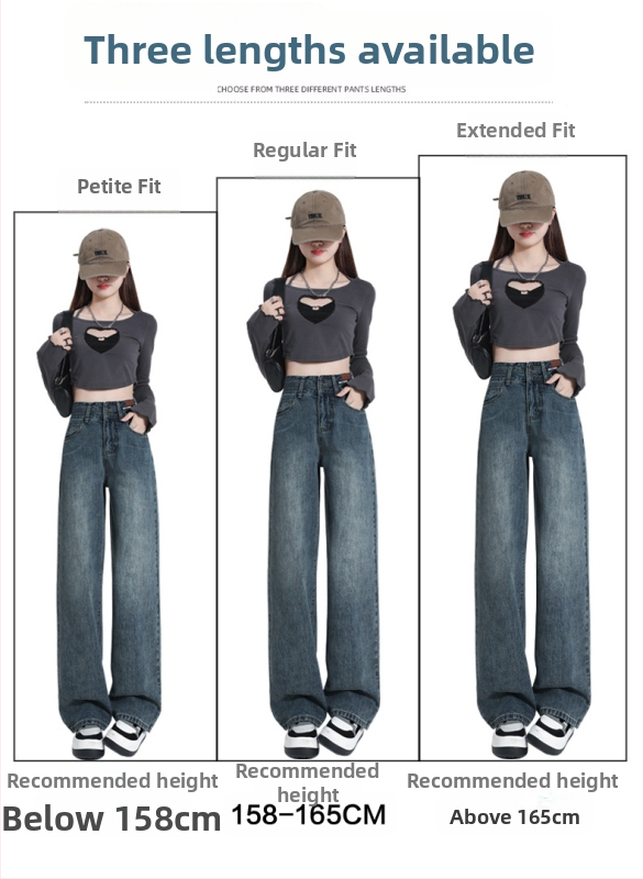 Jeansi cu talie înaltă și croială dreaptă, croială wide-leg, denim din bumbac, primăvară-vară 2025