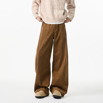 Muške casual hlače – japanski retro stil, ravni kroj, srednji pojas, jednobojne, elastičan poliester materijal s ukrasnim džepovima