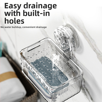 Mydlová dóza na stenu so sacím uchopením, dvojposchodový odkvap, plast, 200 ks, Youyi