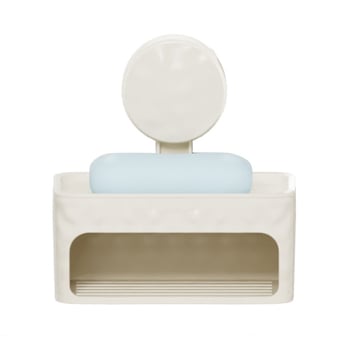 Cutie săpun cu ventuză Youyi, montaj pe perete, din plastic, două niveluri, 200 buc