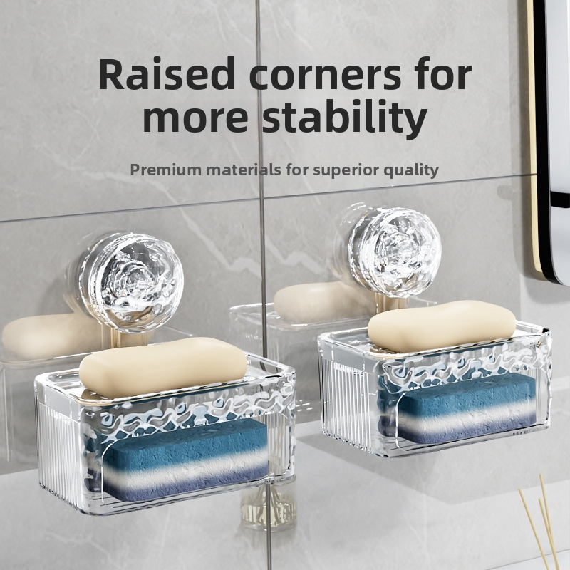 Mydlová dóza na stenu so sacím uchopením, dvojposchodový odkvap, plast, 200 ks, Youyi