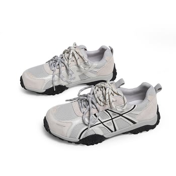 Ženske tenisice za trening od prave kože i mrežastog gornjeg dijela, prozračne, EVA srednji potplat, gumena potplat, vezanje, niski zglob