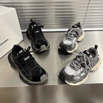 Pantofi platformă din piele pentru femei, stil coreean, vârf rotund, piele de vițel în două straturi, talpă din cauciuc, toc mediu 3-5 cm