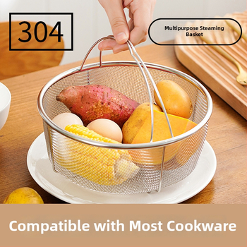Coș de aburi din oțel inoxidabil 304 pentru hot pot și shabu-shabu, grilă de aburi, unealtă de bucătărie multifuncțională