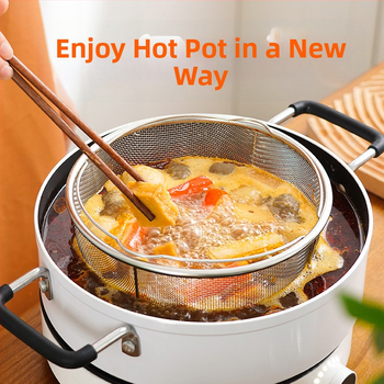 Coș de aburi din oțel inoxidabil 304 pentru hot pot și shabu-shabu, grilă de aburi, unealtă de bucătărie multifuncțională