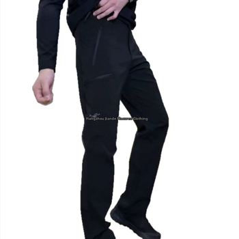 Muške softshell hlače s fleec podsukom, ravnog kroja, zimske vanjske svakodnevne nošnje s izvezenim dizajnom