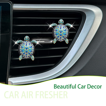 Decorativni klips za auto ventilaciju u obliku kornjače – morska tema, materijal plastika i aluminijska legura, model Turtle air outlet clip