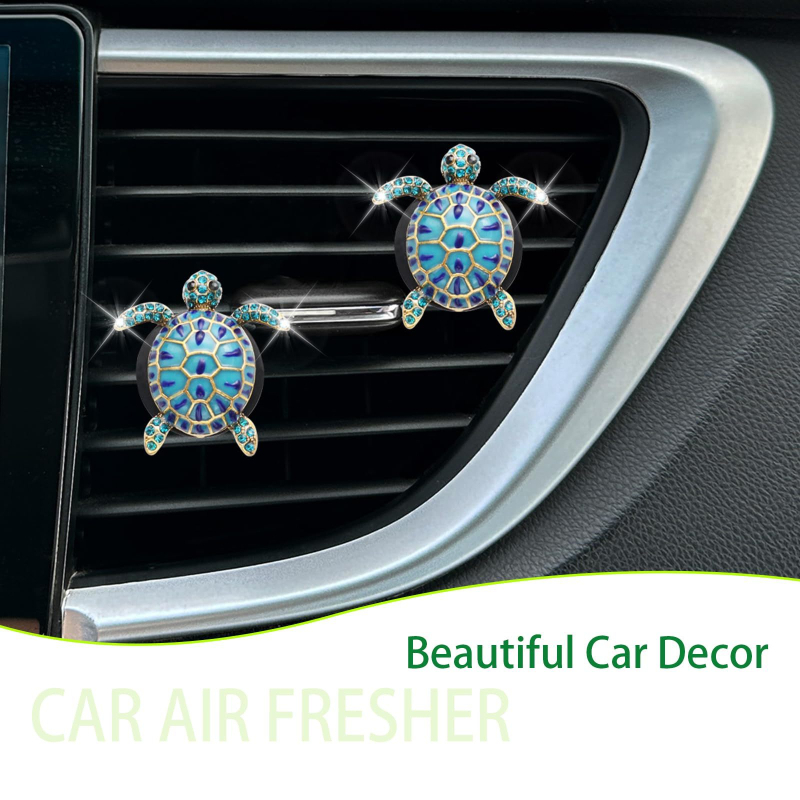 Decorativni klips za auto ventilaciju u obliku kornjače – morska tema, materijal plastika i aluminijska legura, model Turtle air outlet clip