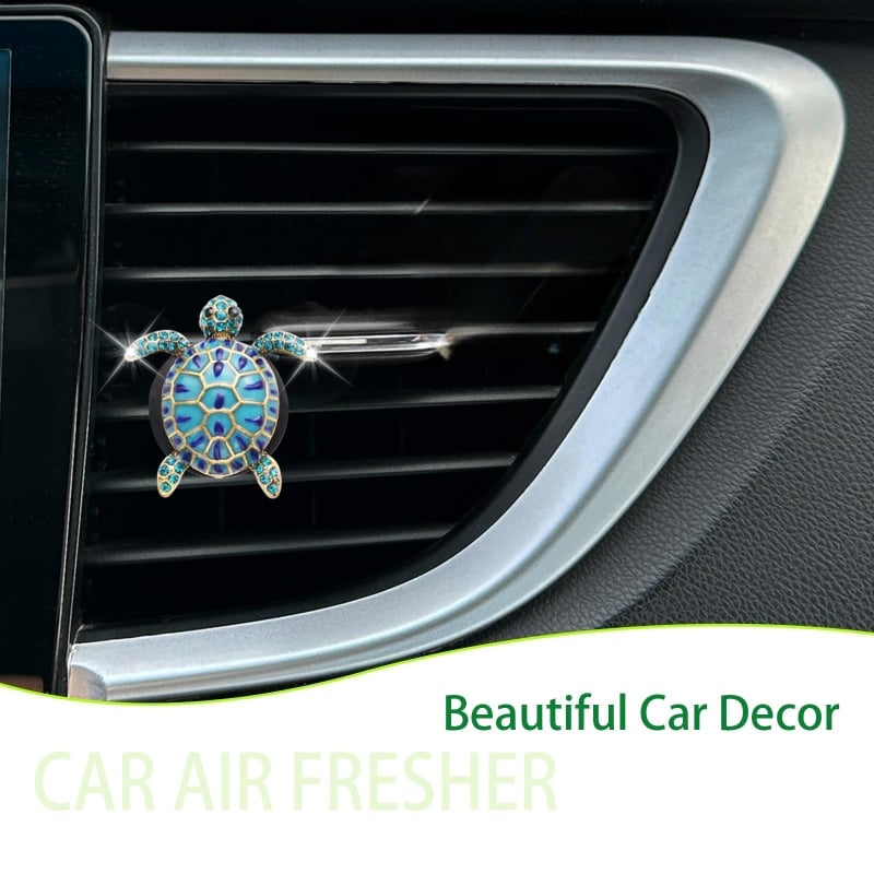 Decorativni klips za auto ventilaciju u obliku kornjače – morska tema, materijal plastika i aluminijska legura, model Turtle air outlet clip