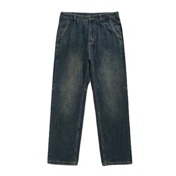 Muške traperice ravnog kroja - jesen vintage, oprane i izlizane (distressed), 2026, ležerni stil