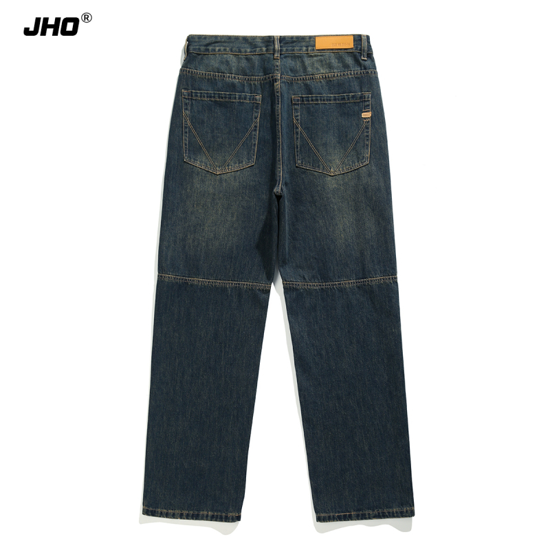 Muške traperice ravnog kroja - jesen vintage, oprane i izlizane (distressed), 2026, ležerni stil