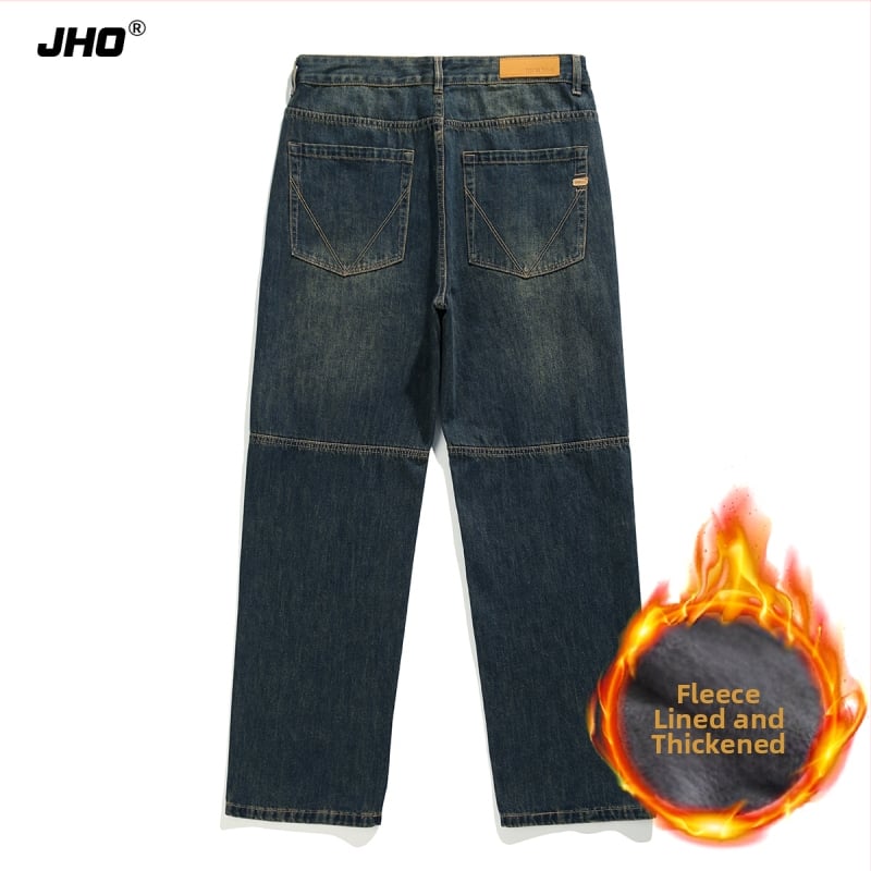 Muške traperice ravnog kroja - jesen vintage, oprane i izlizane (distressed), 2026, ležerni stil