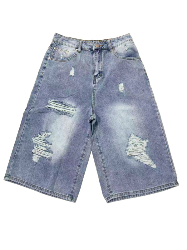 Traperice s visokim strukom, široki kroj, ručno izlizani detalji, duljina Five-Quarter, gradski stil