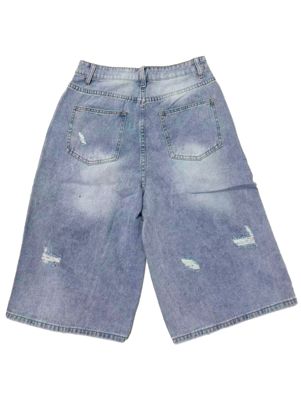 Traperice s visokim strukom, široki kroj, ručno izlizani detalji, duljina Five-Quarter, gradski stil