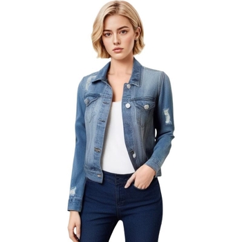 Denim košulja s dugim rukavima, četvrtasti ovratnik, uski kroj, mješavina poliester-bavlna 50-70%, kopčanje na jedan gumb