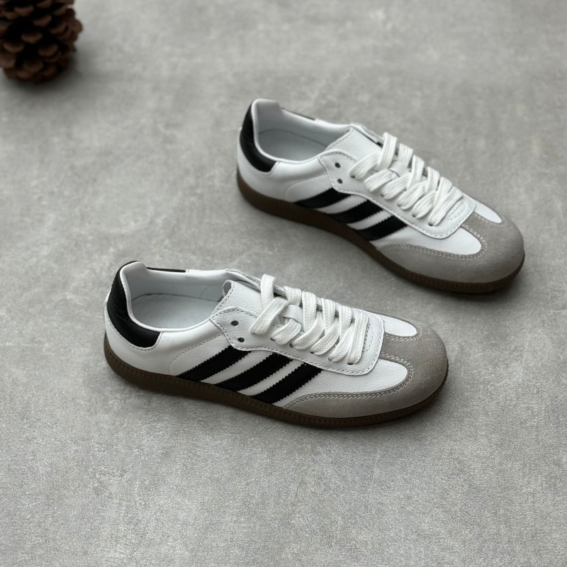 Adidași casual damă din piele de vită, vârf ascuțit, șireturi frontale, talpă din cauciuc, respirabili